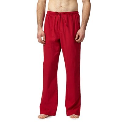 Red check print pyjama pants